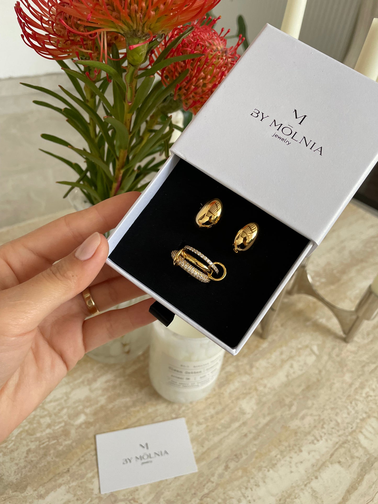 Golden Drop earrings